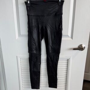 Black Faux Leather Moto Leggings